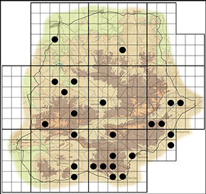 Leptomyrina henningi Waterberg distribution